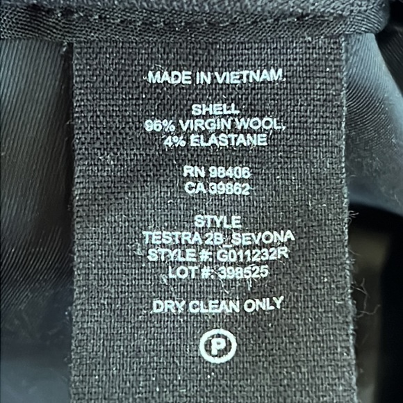 Theory Navy Wool Treeca Slim Fit Trousers size 10 - Picture 10 of 16